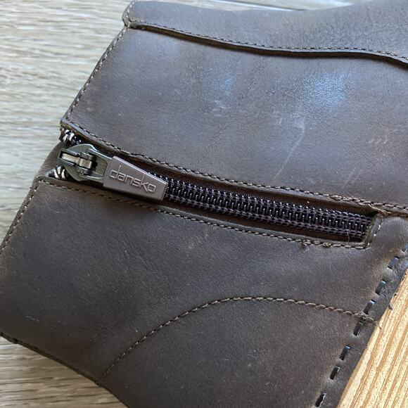 Dansko Maria Ankle Boots Sz 37 EU 6 US Brown Leather Milled Nubuck - Picture 8 of 11